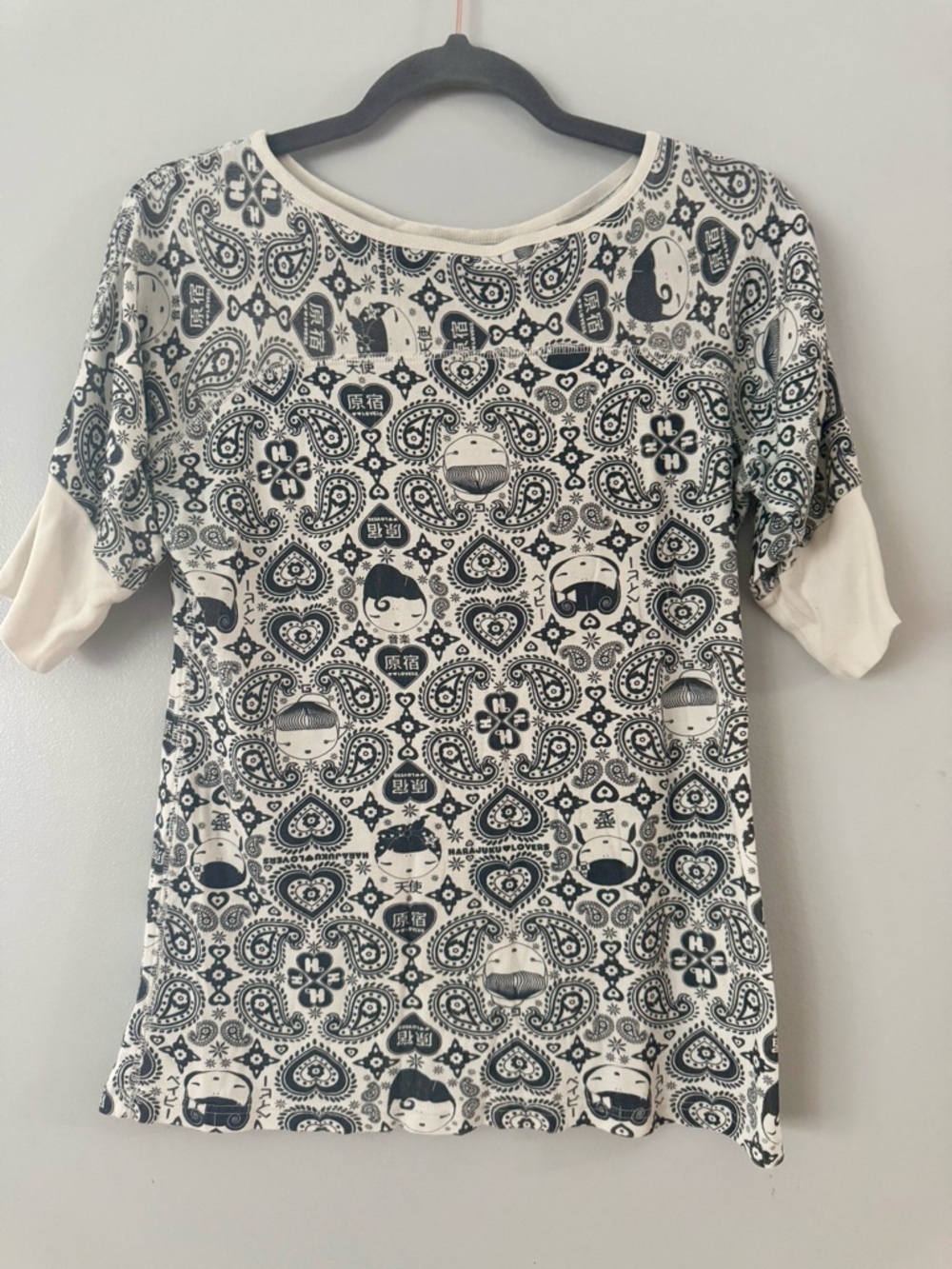 Rare Vintage 2005 Harajuku Lovers AOP Paisley T-Shirt - Gwen Stefani Y2K